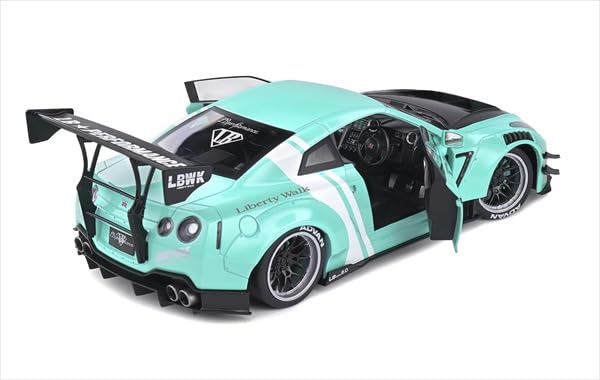 Amazon | ミニカー 1/18 GTR LBワークス 2020 水色 GTR 35 LB Work